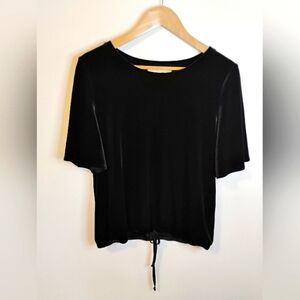 LOFT  Black Velour / Velvety Sophisticated Soft & Dark Luxury Goth Women's Small